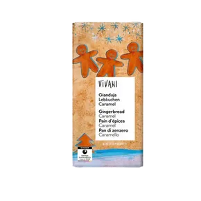 Vivani Mléčná čokoláda nugátová perník-karamel 100 g BIO